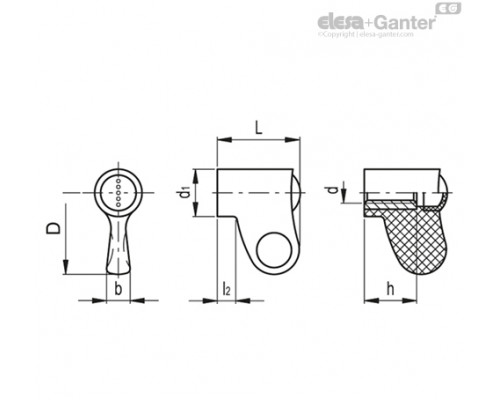 Гайка с одним лепестком ESN.55 B-M8-C17 (225241-C17) ELESA+GANTER