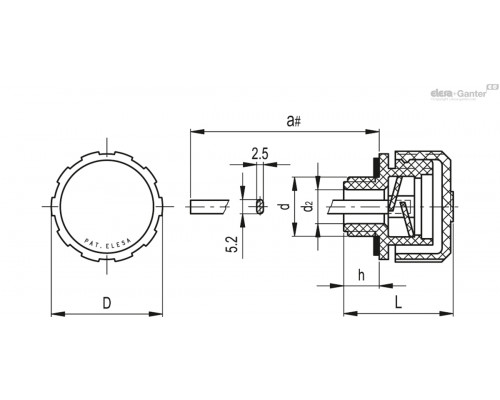 Крышка сапуна SFP.57-1½+a-C2-N (54511-C2-N) ELESA+GANTER