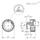 Ручка с рифлением BT.25 B-M6-ESD-C (154321) ELESA+GANTER