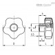 Лепестковая поворотная ручка VCT.43 B-M8-SOFT-C9 (169894-C9) ELESA+GANTER