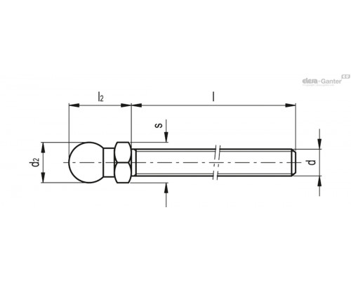 Стержень для опор SM-8.5-M8x43 (301521) ELESA+GANTER