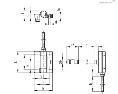 Петли CFM-PC.70-B-M6-C-C4+B1 (426856) ELESA+GANTER