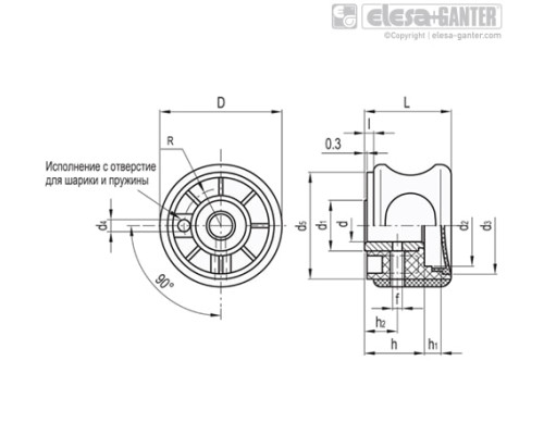 Поворотная рукоятка EGK.50-SST-6-SOFT-C1 (215189-C1) ELESA+GANTER Поворотная рукоятка EGK.50-SST-6-SOFT-C1 (215189-C1) ELESA+GANTER