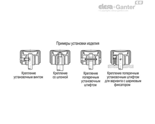 Поворотная рукоятка EGK.50-SST-6-SOFT-C1 (215189-C1) ELESA+GANTER Поворотная рукоятка EGK.50-SST-6-SOFT-C1 (215189-C1) ELESA+GANTER