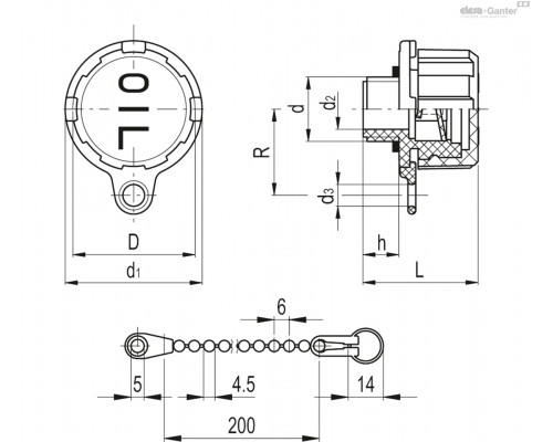 Крышка сапуна SFP.30-3/8-LP (52701) ELESA+GANTER