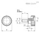 Ручка с рифлением BT.25 p-M6x25 (6646) ELESA+GANTER