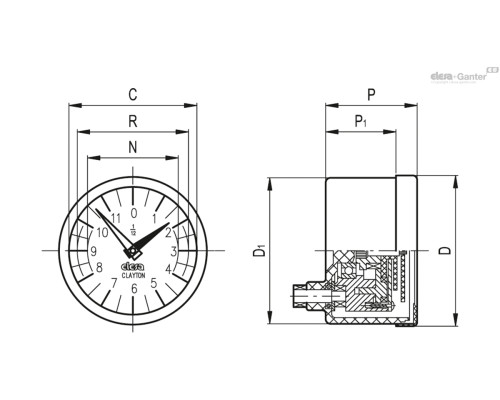 Индикатор PA11-0030-D (CE.74069) ELESA+GANTER Индикатор PA11-0030-D (CE.74069) ELESA+GANTER