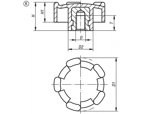 Ручка K0276.4008 Kipp