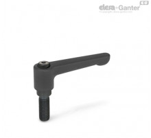 Плоская регулируемая ручка рычажного типа GN 302-78-M10-16-SW ELESA+GANTER