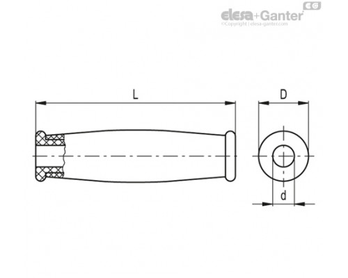 Вращающаяся ручка I.135/120-11 (19002) ELESA+GANTER