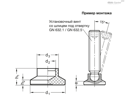 Упорная подушка GN 631-32-9,4 ELESA+GANTER