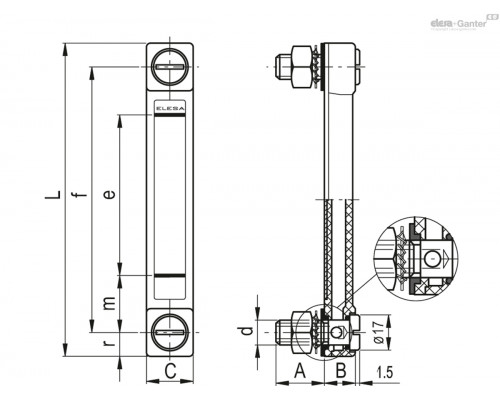 Индикатор HCZ.254-M12 (11388) ELESA+GANTER