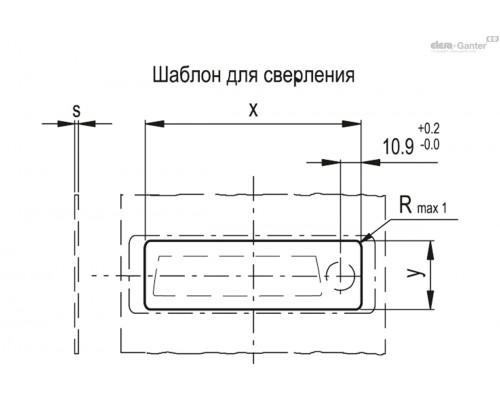 Утопленная ручка PR.92-CH-S-K-U (51914) ELESA+GANTER