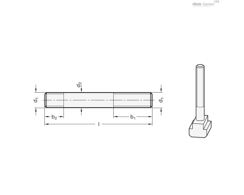 Шпилька DIN 6379-M6-50 ELESA+GANTER