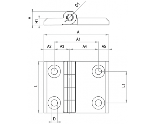 Петли ZMB40X40 EMES