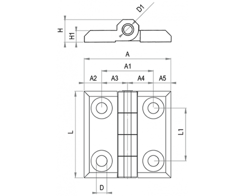 Петли ZMB40X40 EMES