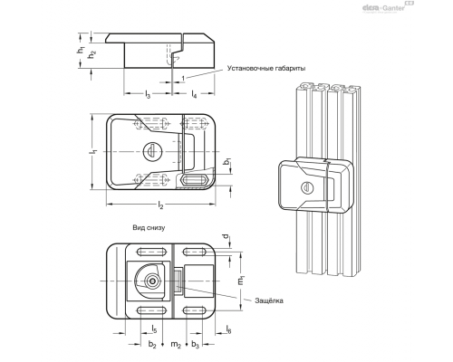 Защелка GN 936-72-SCL-SW ELESA+GANTER