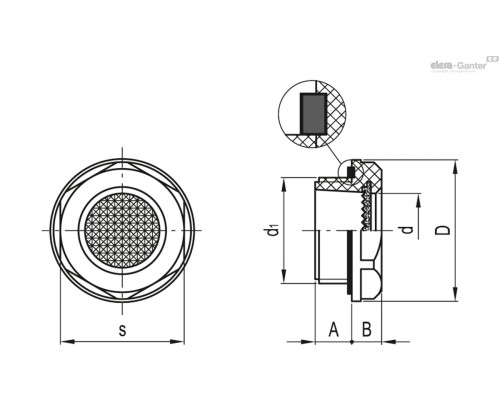 Смотровое стекло HGFT.21/HT-PR-1 (14523) ELESA+GANTER