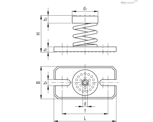 Демпфер AVM-50-13 (480121) ELESA+GANTER
