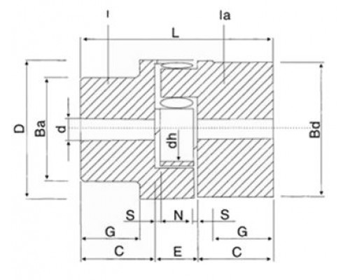 Муфта кулачковая GE-28/38-1a