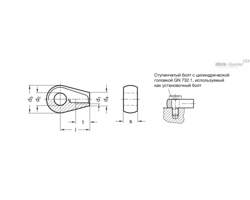 Откидная гайка GN 444.2-M8-10 ELESA+GANTER