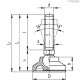 Регулируемая опора LS.A-40-PP-14-AS-SST-M10x98 (378231) ELESA+GANTER