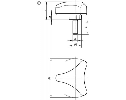 Ручка K0785.08012X30 Kipp