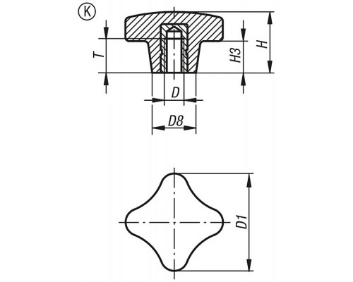 Ручка K0148.510X35 Kipp