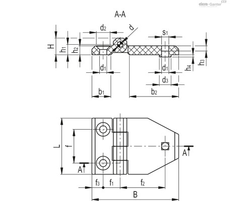 Петли CFM-TR-G-B.50-SH-6 (426061) ELESA+GANTER