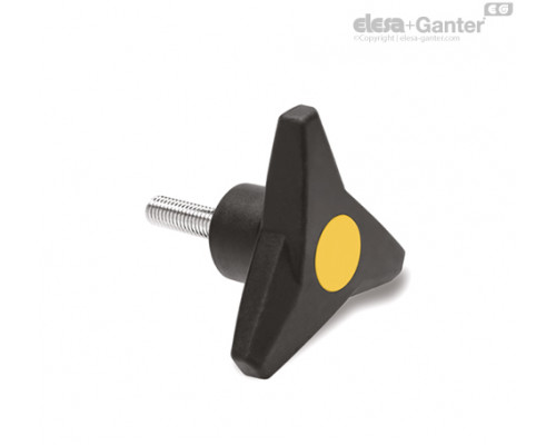 Трёхлепестковая ручка VB.839/80 p-M10x30-SOFT-C4 (64866-C4) ELESA+GANTER