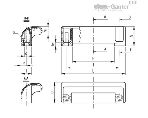 Ручка с устройством безопасности M.990/115 EH-6-C5 (138515) ELESA+GANTER