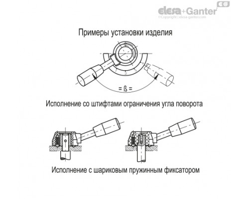 Рычаг управления LBR.54/130 N-22 (33311) ELESA+GANTER