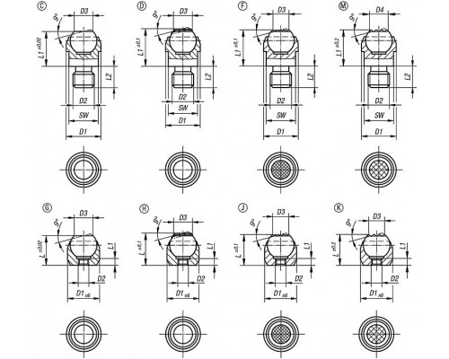 Упоры K0282.108 Kipp