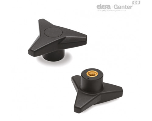 Трёхлепестковая ручка VB.839/100 B-M14-C9 (64706-C9) ELESA+GANTER