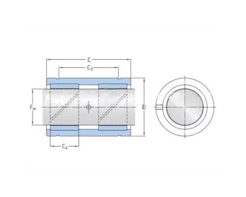 Линейный подшипник скольжения SKF LPAR50