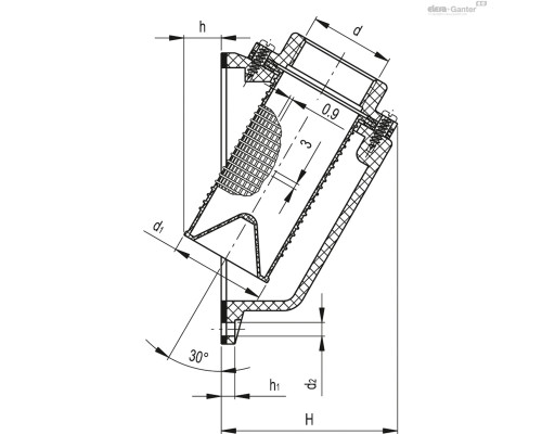 Фланец PLRF+C (49411) ELESA+GANTER