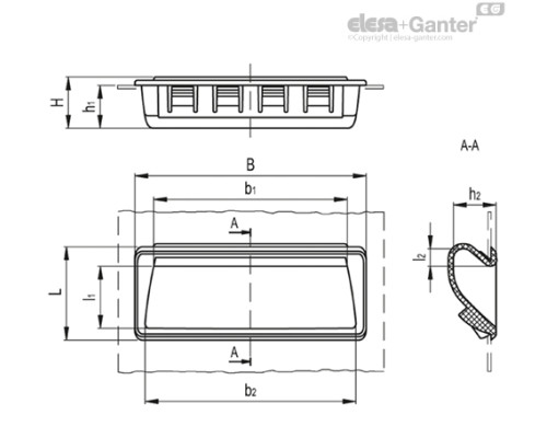 Ручка-купе PR.92-PF-C3 (51955-C3) ELESA+GANTER