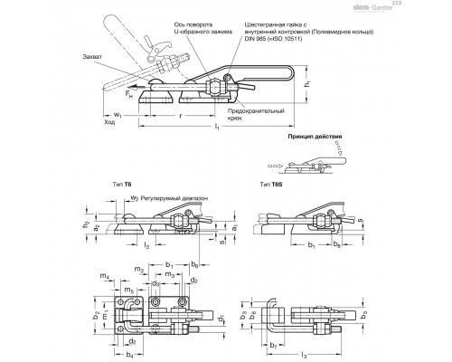 Зажим GN 852.3-4000-T ELESA+GANTER