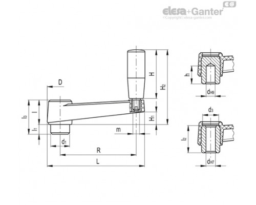 Рукоятка кривошипная MT.160 (44491) ELESA+GANTER