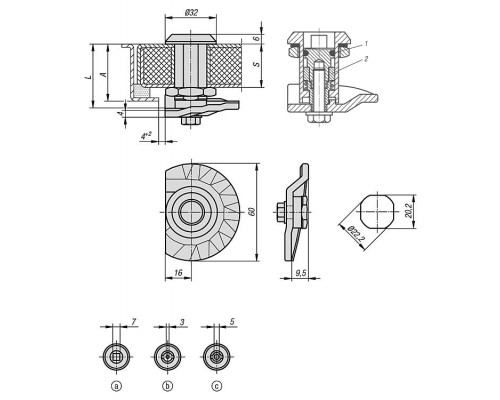 Замок K0527.45601 Kipp
