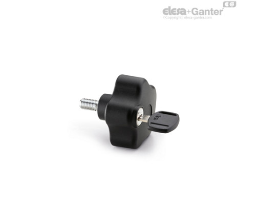 Лепестковая ручка с функцией защиты VLSK.63-SST-p-M8x20-U (76901) ELESA+GANTER