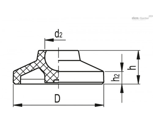 Основание для опор LS.A-32-8.5 (340123) ELESA+GANTER