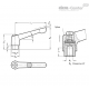 Регулируемая ручка рычажного типа GN 300-45-B5-SW ELESA+GANTER
