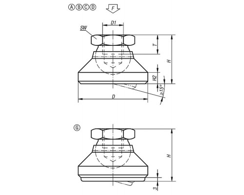 Опора K0395.320 Kipp