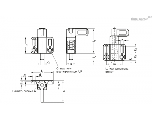Штифт стопорный GN 722.6-10-20-E-SW ELESA+GANTER