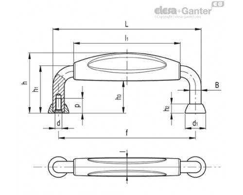Ручка для теплоизоляции MMT.130 M5 (41051) ELESA+GANTER