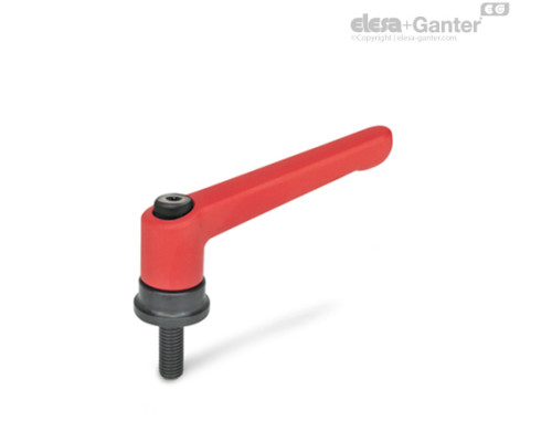 Регулируемая ручка рычажного типа GN 300.4-92-M10-29-RS ELESA+GANTER Регулируемая ручка рычажного типа GN 300.4-92-M10-29-RS ELESA+GANTER