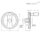 Маховичок со спицами GN 924-140-B14-R-SW ELESA+GANTER