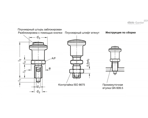 Штифт стопорный GN 414-6-6-A-NI ELESA+GANTER