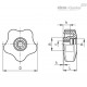 Укороченная лепестковая ручка VCRT.40 FP-M8 (168998) ELESA+GANTER